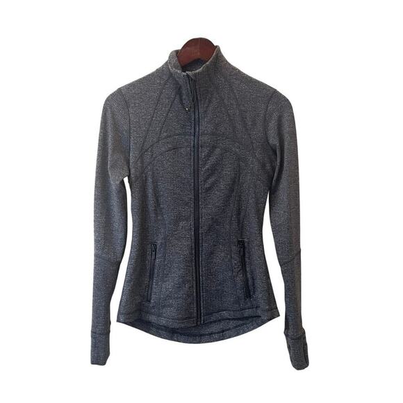 Lululemon Women’s Define Knit Jacket Dark Grey Black Heathered Size 6 - Picture 1 of 5